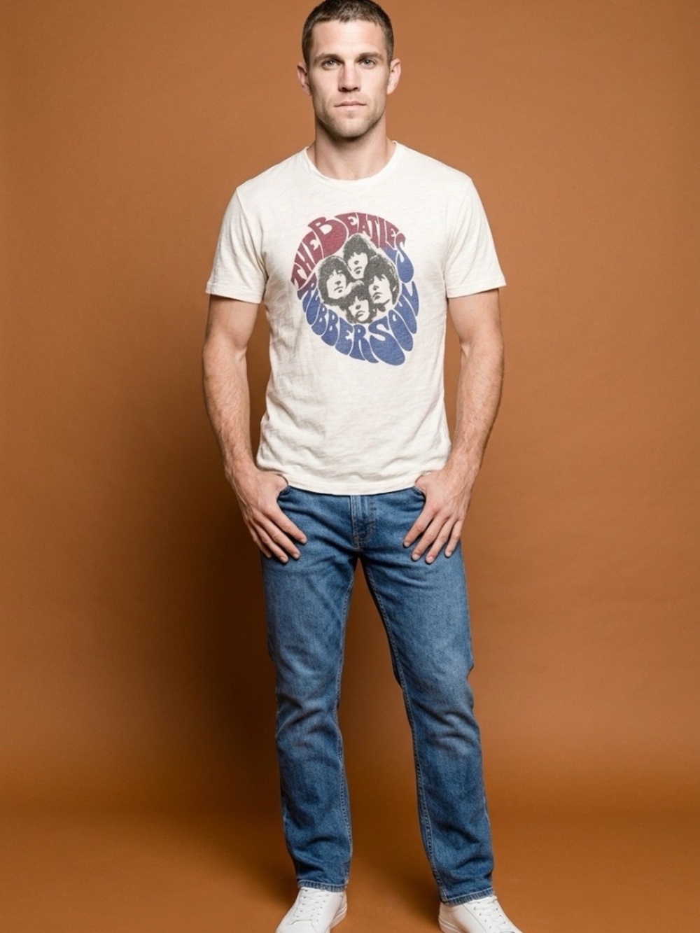 Men's Vintage Beatles T-shirt, Size Large